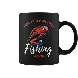 Lustiges Angler-Tassen Here Fishy Fishy, Perfekt für Angelsaison - Seseable De