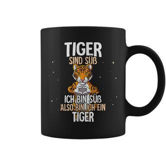 Lustiges Tiger Tassen Tiger sind süß, also bin ich ein Tiger, Witziges Spruch-Tassen - Seseable De