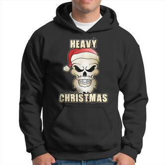 Heavy Metal Christmas Festival Rocker Biker Skull Totenkopf Hoodie - Seseable De