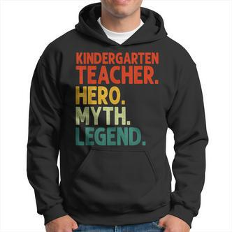 Kindergarten Lehrer Held Mythos Legende Vintage Lehrertag Hoodie - Seseable De