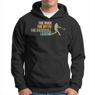 Vintage Man Myth Baseball Legend Sport Lover Retro Spieler Hoodie - Seseable De