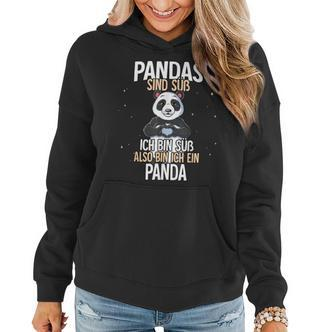 Lustiges Panda Hoodie: Pandas sind süß - Ich bin ein Panda - Schwarz - Seseable De