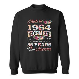 1964 Dezember Blumen Sweatshirt – 58 Jahre Exzellenz - Seseable De