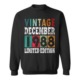 1988 Born In December Retro-Geschenkidee Sweatshirt - Seseable De