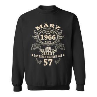 57 Geburtstag Geschenk Mann Mythos Legende März 1966 Sweatshirt - Seseable De