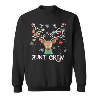Aunt Crew Weihnachtsmann Hut Rentier Passender Pyjama Sweatshirt - Seseable De