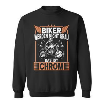 Biker Grau Chrom Motorrad Motorradfahrer Motorradfahren Sweatshirt - Seseable De