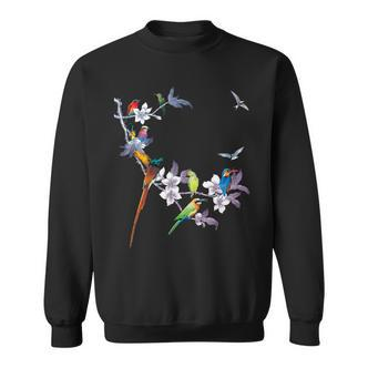 Blumen Florist Rosen Vögel Kolibri Sweatshirt - Seseable De