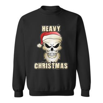 Heavy Metal Christmas Festival Rocker Biker Skull Totenkopf Sweatshirt - Seseable De