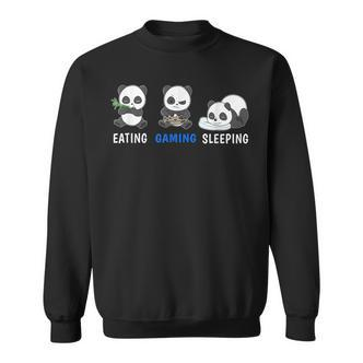 Herren Panda Gaming Sweatshirt, Essen Schlafen Videospiele, PC & Konsole - Seseable De