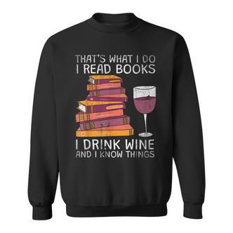 Was Ich Lese Bücher Trinke Wein Sweatshirt - Seseable De