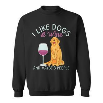 Lustig Ich Mag Hund Und Wein Sweatshirt - Seseable De