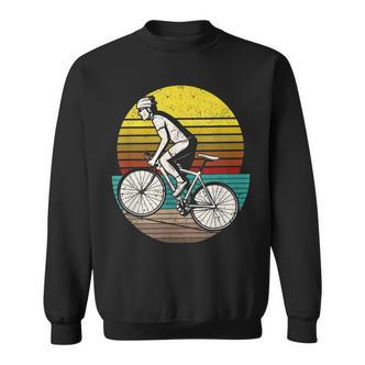 Radfahrer-Silhouette Sweatshirt im Retro-Stil der 70er, Vintage-Design - Seseable De