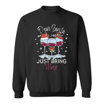Santa Bring Einfach Wein Sweatshirt - Seseable De