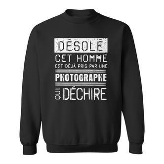Schwarzes Sweatshirt Désolé, dieser Mann ist schon vergeben für Fotografinnen-Partner - Seseable De
