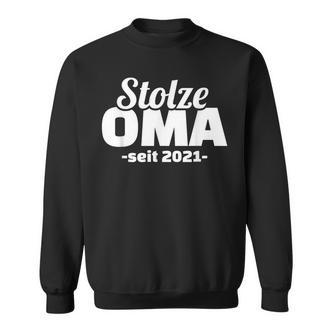 Stolze Oma seit 2021 Schwarzes Sweatshirt, Präsent für Großmütter - Seseable De