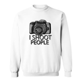 Fotografen-Witz Sweatshirt, Kamera-Motiv I Shoot People Design - Seseable De