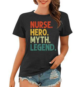 Nurse Hero Myth Legend Retro Vintage Krankenschwester Frauen Tshirt - Seseable De
