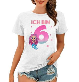 Kinder 6 Geburtstag Mädchen Meerjungfrau Nixe Ich Bin 6 Jahre Frauen Tshirt - Seseable De
