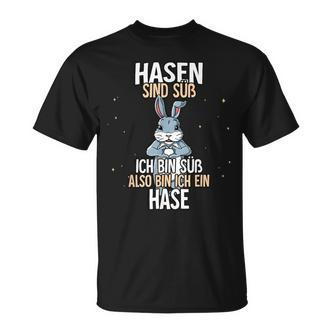 Hasen sind süß T-Shirt, Lustiges Hase Motiv für Tierfreunde - Seseable De