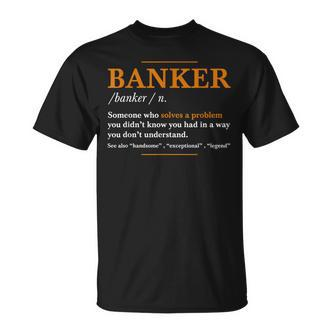 Herren Banker Definition – Lustige Banker Coole Idee T-Shirt - Seseable De