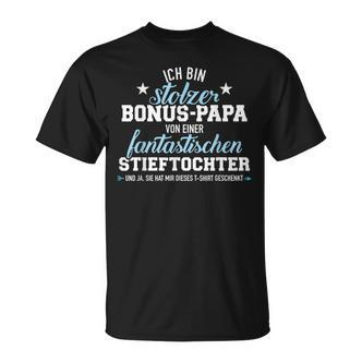 Herren Stolzer Bonus Papa Einer Fantastischen Stieftochter T-Shirt - Seseable De