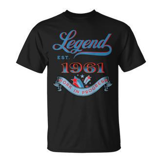 Legend Est 1961 Work In Progress Geburtstag Nur Rückseite T-Shirt - Seseable De