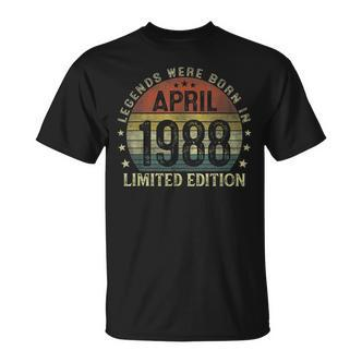 Legenden Wurden Im April 1988 Geschenk 35 Geburtstag Mann V5 T-Shirt - Seseable De