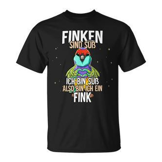 Lustiges Papageien-T-Shirt Finken sind süß, also bin ich ein Fink - Seseable De