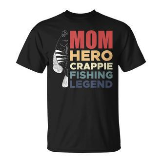Mom Hero Crappie Fishing Legend Muttertag T-Shirt - Seseable De