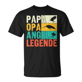 Papa Opa Angel Legende T-Shirt, Perfekt für Angler zum Vatertag - Seseable De