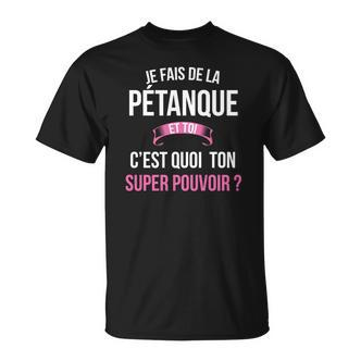 Pétanque Superkraft T-Shirt, Witziges Hero Shirt für Frauen - Seseable De