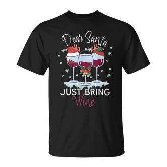 Santa Bring Einfach Wein T-Shirt - Seseable De