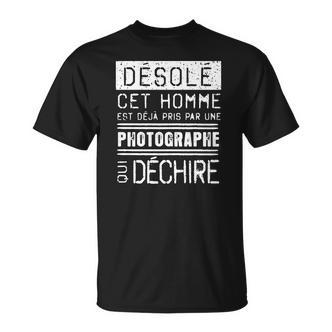 Schwarzes T-Shirt Désolé, dieser Mann ist schon vergeben für Fotografinnen-Partner - Seseable De