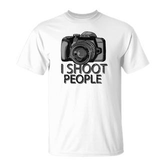 Fotografen-Witz T-Shirt, Kamera-Motiv I Shoot People Design - Seseable De