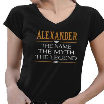 Alexander Legend Name Alexander Women V-Neck T-Shirt - Thegiftio UK