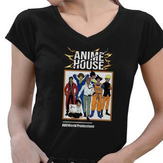 Anime House Women V-Neck T-Shirt - Thegiftio UK