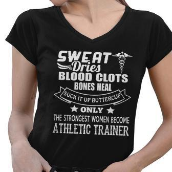 Athletic Training Shirts Women V-Neck T-Shirt - Thegiftio UK