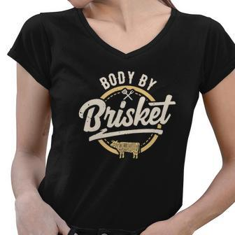 Body By Brisket Women V-Neck T-Shirt - Thegiftio UK