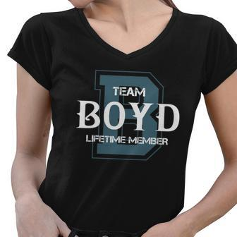 Boyd Shirts - Team Boyd Lifetime Member Name Shirts Women V-Neck T-Shirt - Thegiftio UK