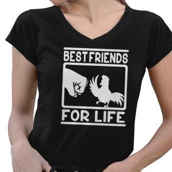 Chicken Best Friend For Life Best Friend Birthday Gifts Unique Friend Gifts Gifts For Best Friend Women V-Neck T-Shirt - Thegiftio UK