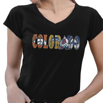 Colorado Tshirt Colorado Hoodies Women V-Neck T-Shirt - Thegiftio UK