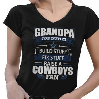 Cowboys Grandpa V2 T-Shirt Cowboys Grandpa V2 Hoodies Women V-Neck T-Shirt - Thegiftio UK