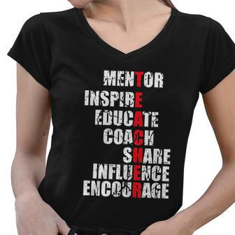 Favorite Teacher Mentor Inspiration Education Coach Teaching Women V-Neck T-Shirt - Thegiftio UK