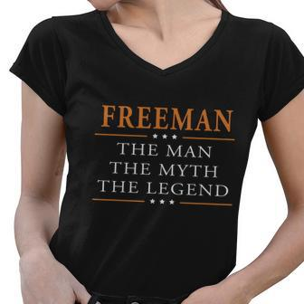 Freeman The Man The Myth The Legend Freeman Shirts Freeman The Man The Myth The Legend My Name Is Freeman Tshirts Freeman T-Shirts Freeman Hoodie For Freeman Women V-Neck T-Shirt - Thegiftio UK