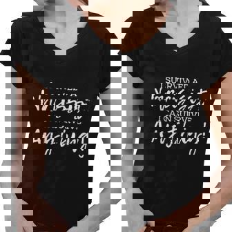 I Survived A Narcissist V2 Women V-Neck T-Shirt - Thegiftio UK