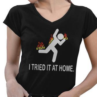 I Tried It At Home V2 Women V-Neck T-Shirt - Thegiftio UK