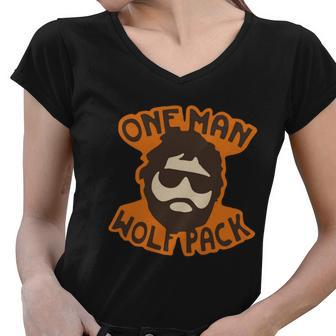 One Man Wolf Pack The Hangover Women V-Neck T-Shirt - Thegiftio UK