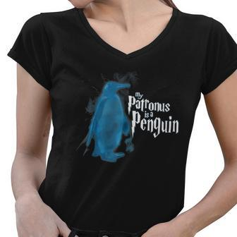 Original My Patronus Is A Penguin Halloween Costume Wizard Shirt Women V-Neck T-Shirt - Thegiftio UK