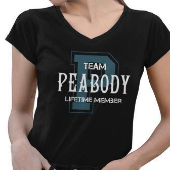 Peabody Shirts - Team Peabody Lifetime Member Name Shirts Women V-Neck T-Shirt - Thegiftio UK